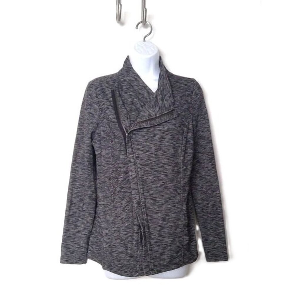 NEW G.H. Bass & Co Jacket Black & Gray Zippered Stretch W/ Pockets NWOT Sz S